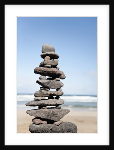 Stack of rocks at Canteria beach, near Orzola, Lanzarote, Spain by Anonymous