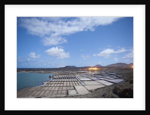 Janubio salt work at night, Lanzarote, Spain by Anonymous