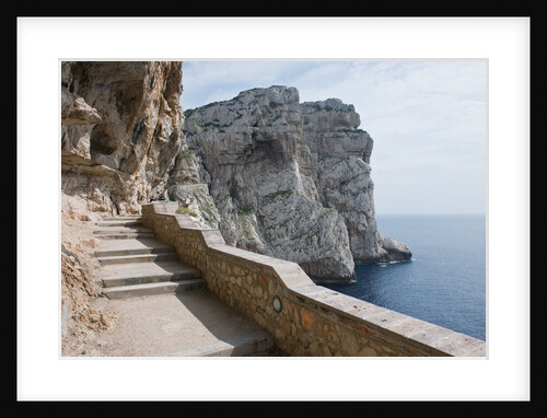Stairways to reach Grotte di Nettuno, near Capo Caccia, Alghero, Sardinia, Italy by Anonymous
