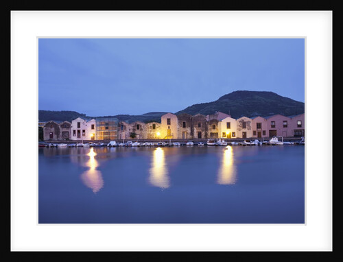 View of town along Temo River, Bosa, Sardinia, Italy by Anonymous