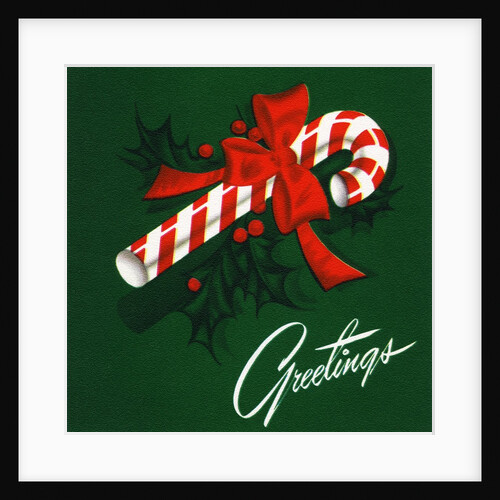 Vintage Illustration of a Christmas Candy Cane by Anonymous