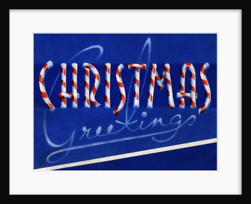 Christmas Greetings made of Candy Canes by Anonymous
