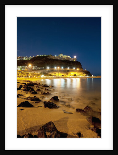 Town lights at night, Puerto Rico, Gran Canaria, Spain by Anonymous