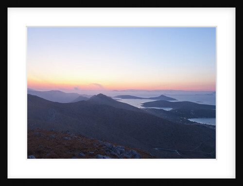Sunset view from Klidi Mountain, Leros, Greece by Anonymous