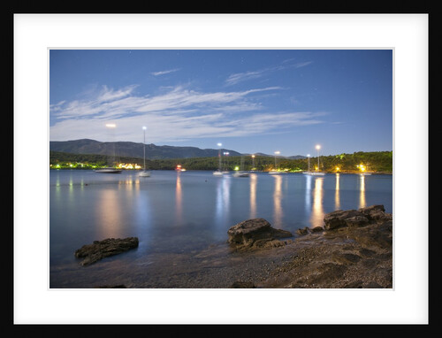 Coastline illuminated at dusk, near Vrboska, Hvar Island, Croatia by Anonymous