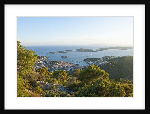 View of town and Pakleni archipelago, Hvar Town, Hvar Island, Croatia by Anonymous