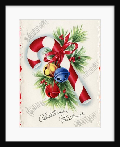Vintage Illustration of Christmas Candy Cane by Anonymous