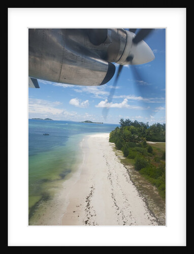 Propeller plane landing on Praslin Island, Seychelles, Indian Ocean Islands by Anonymous
