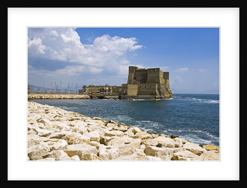 View of fortress by sea,, Naples, Campania, Italy by Anonymous
