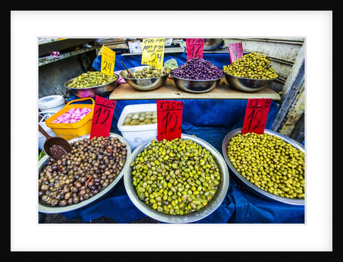Variety of Olives in Carmel Market by Anonymous