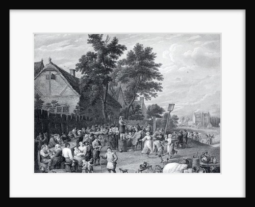 Engraving of The Rent Day Feast by David Tenniers
