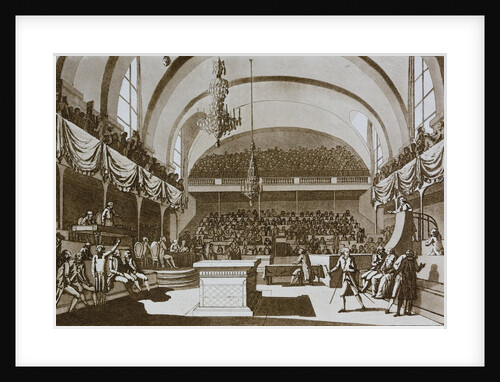 The National Assembly in Paris. 18th Century.. Interior by Anonymous