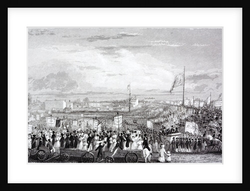 Great meeting of the political unions on New Hall Hill, Birmingham, 1832 by Anonymous