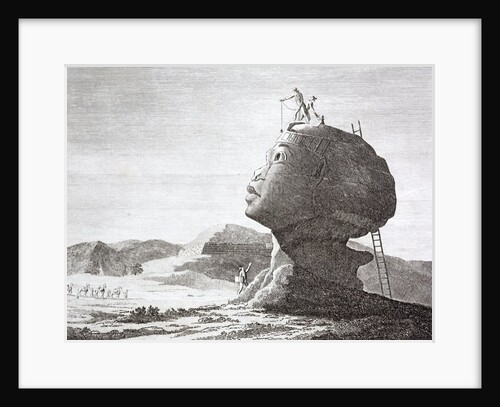 Fanciful engraving of the head of the Great Sphyx of Gizeh by Anonymous