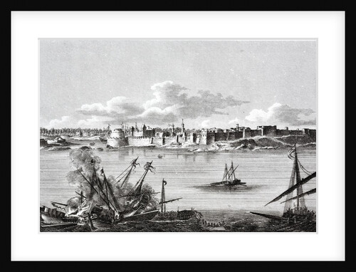 A naval battle during the Siege of Tripoli by Anonymous