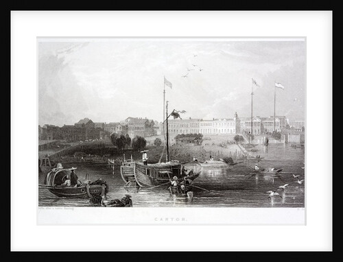 Canton - Guangzhou - 19th century engraving by Anonymous