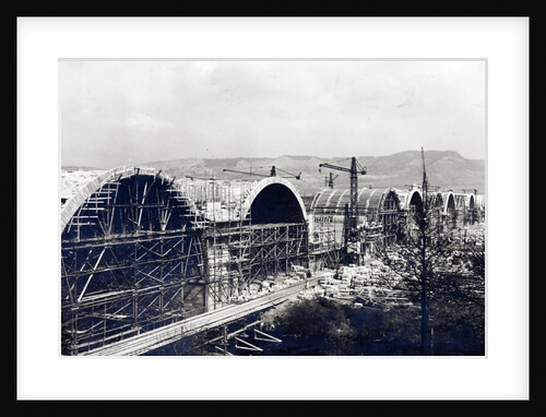 Construction of a pre-war Autobahn viaduct in the late 1930's by Anonymous