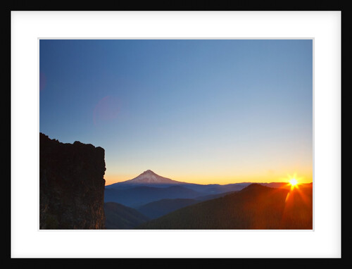 sunrise over Mt. Hood, Mt. Hood National Forest, Oregon, Oregon Cascades, by Anonymous