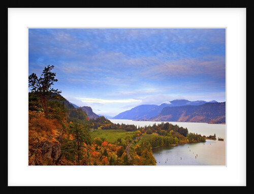 sunrise over Columbia River, Columbia River Gorge National Scenic Area, Oregon, Pacific Northwest by Anonymous