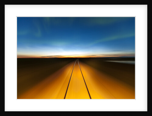 Northern Lights and Railroad, Churchill, Manitoba, Canada by Anonymous