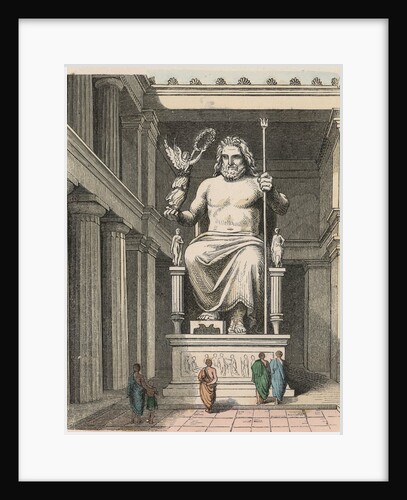 Ancient Greek Zeus statue in the temple at Olympia by Anonymous