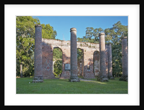USA, South Carolina, Sheldon, Ruins of Prince William Parish Church by Anonymous
