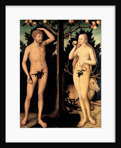 Adam and Eve in the Garden of Eden by Lucas Cranach the Younger