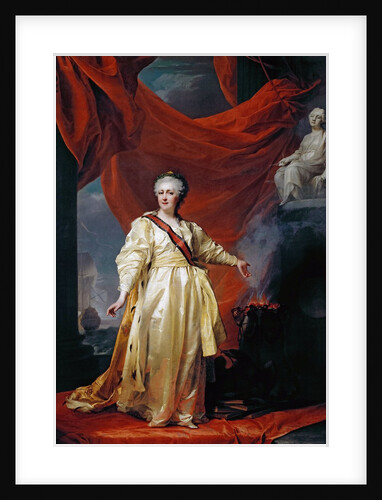Portrait of Catherine II the Legislatress in the Temple Devoted to the Godess of Justice by Dmitry Levitzky