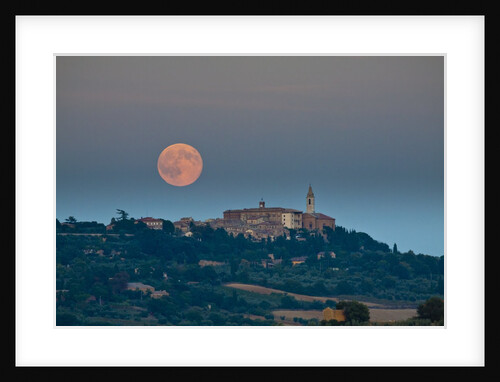 Full Harvest Moon over Pienza by Anonymous