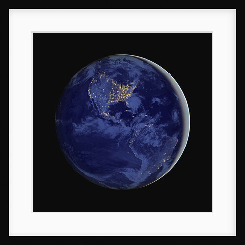 Nighttime satellite composite view of North and South America by Anonymous