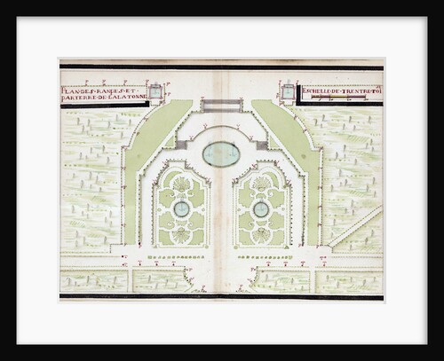 Manuscript plans of the Gardens of Versailles by Anonymous