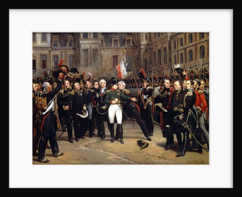 The Farewells of Fontainebleau, 20 April 1814 by Emile Jean Horace Vernet
