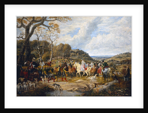Queen Elizabeth and her Entourage Riding to the Hunt by Dean Wolstenholme the Younger