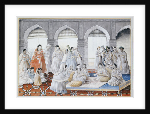 The Royal Harem Playing Pachisi in a Lucknow Palace by Anonymous