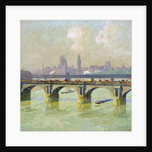 Waterloo Bridge and Hungerford Bridge with the Houses of Parliament Beyond by Emile Claus