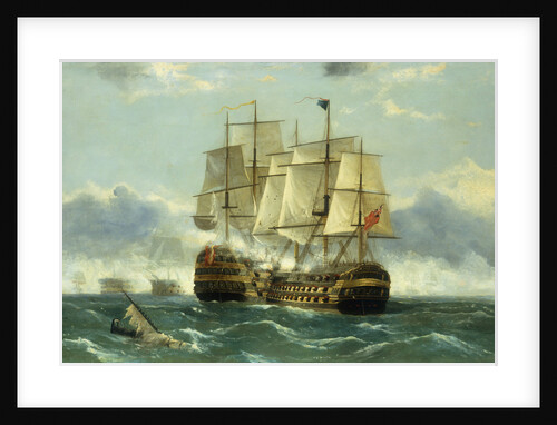 The Battleship Trafalgar by Frederick Tudgay