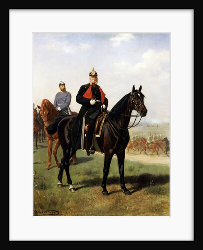 Wilhelm I with his Son at the Battle of Konigsgratz by Emil Volkers