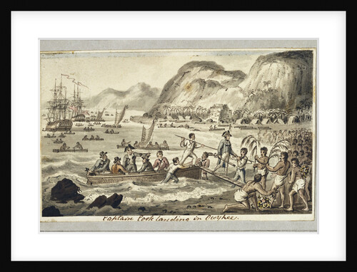 Captain Cook Landing in Owyhee by Isaac Robert Cruikshank