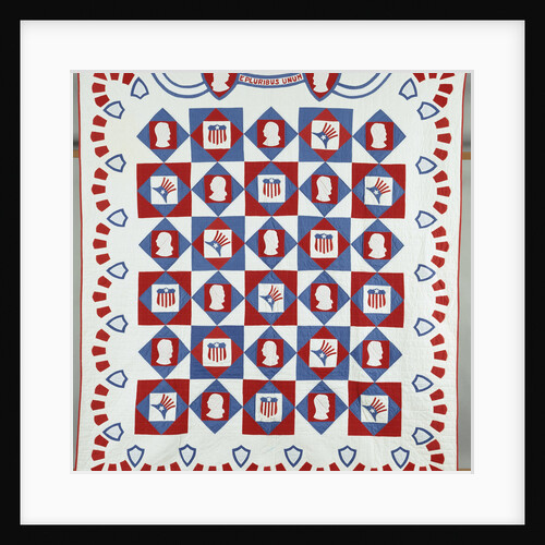 American national motto coverlet by Anonymous