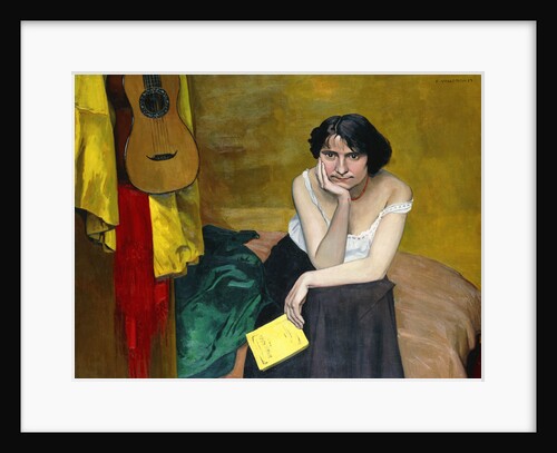 Woman and Guitar by Felix Vallotton