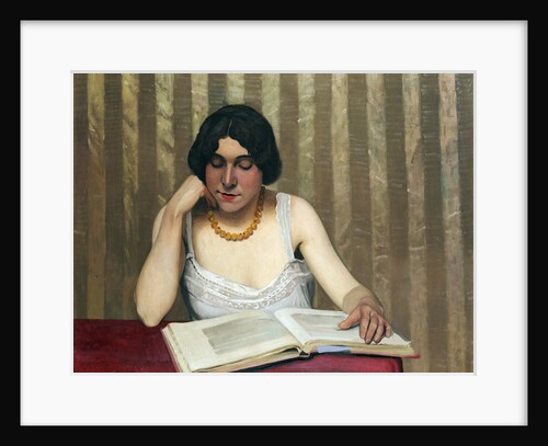 Reader with a Yellow Necklace by Felix Vallotton