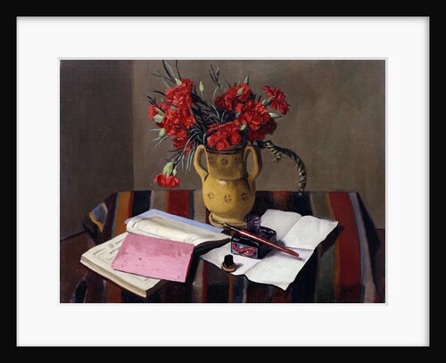 Carnations and Account Books by Felix Vallotton