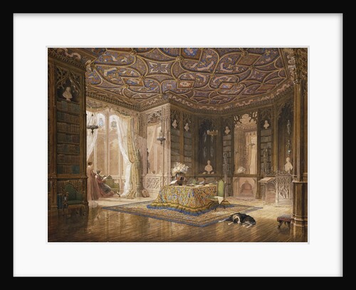 The Library of Stanmore Hall, the seat of Robert Holland, Esq by Frederick Mackenzie