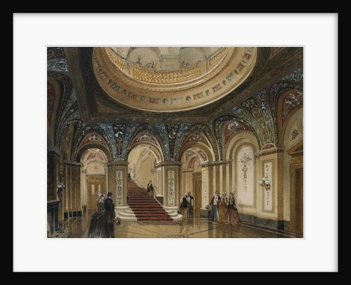 Interior Views of the Conservative Club: Entrance Hall and Grand Staircase by Anonymous