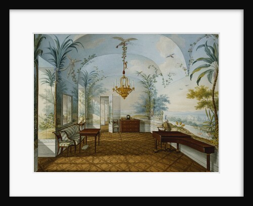 Painted Salon in the Palace of Schonbrunn by Franz Xaver Nachtmann