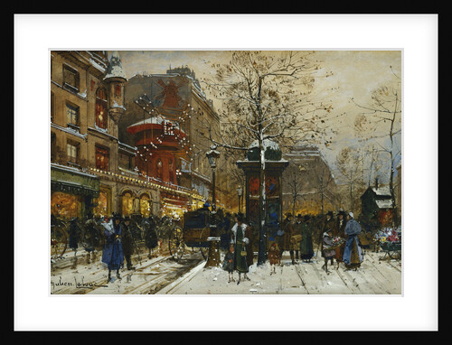 The Moulin Rouge, Paris by Eugene Galien-Laloue