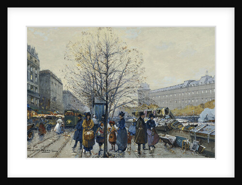 Quai Malaquais, Paris by Eugene Galien-Laloue
