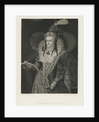 Lithograph of Queen Elizabeth by Anonymous