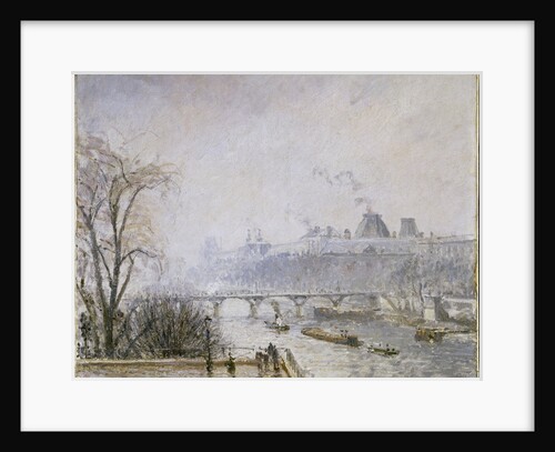 The Louvre and the Seine from the Pont Neuf - Morning Mist by Camillle Pissarro
