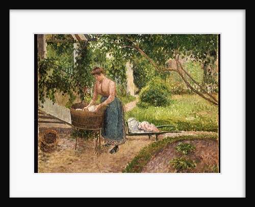 Washerwoman at Eragny by Camillle Pissarro